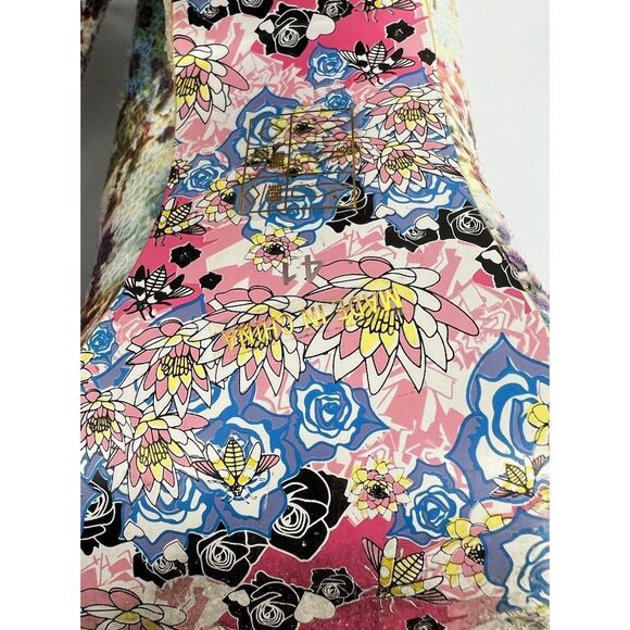 Irregular Choice Nick Of Time Floral Sparkling Cream Heels Size 41 US 10 - Picture 14 of 16